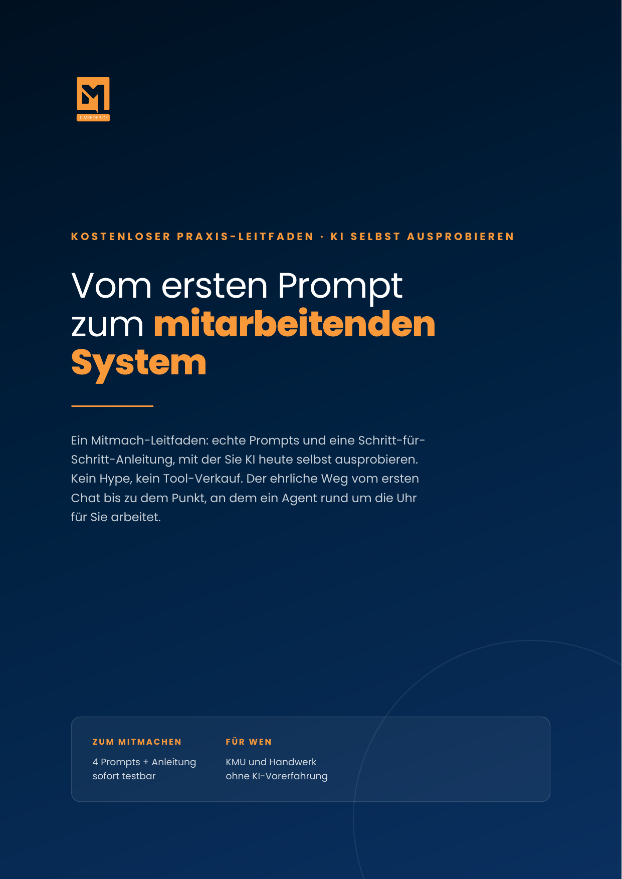 Titelseite des KI-Praxis-Leitfadens von IT-Meeder